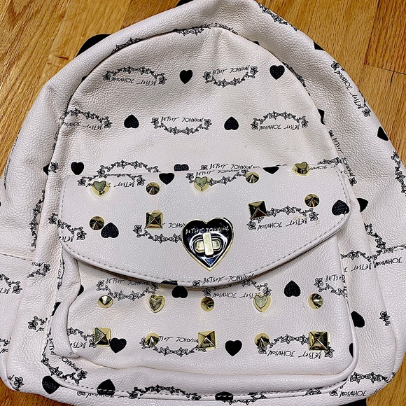 Betsey Johnson Heart and Stud Backpack - Picture 2 of 6